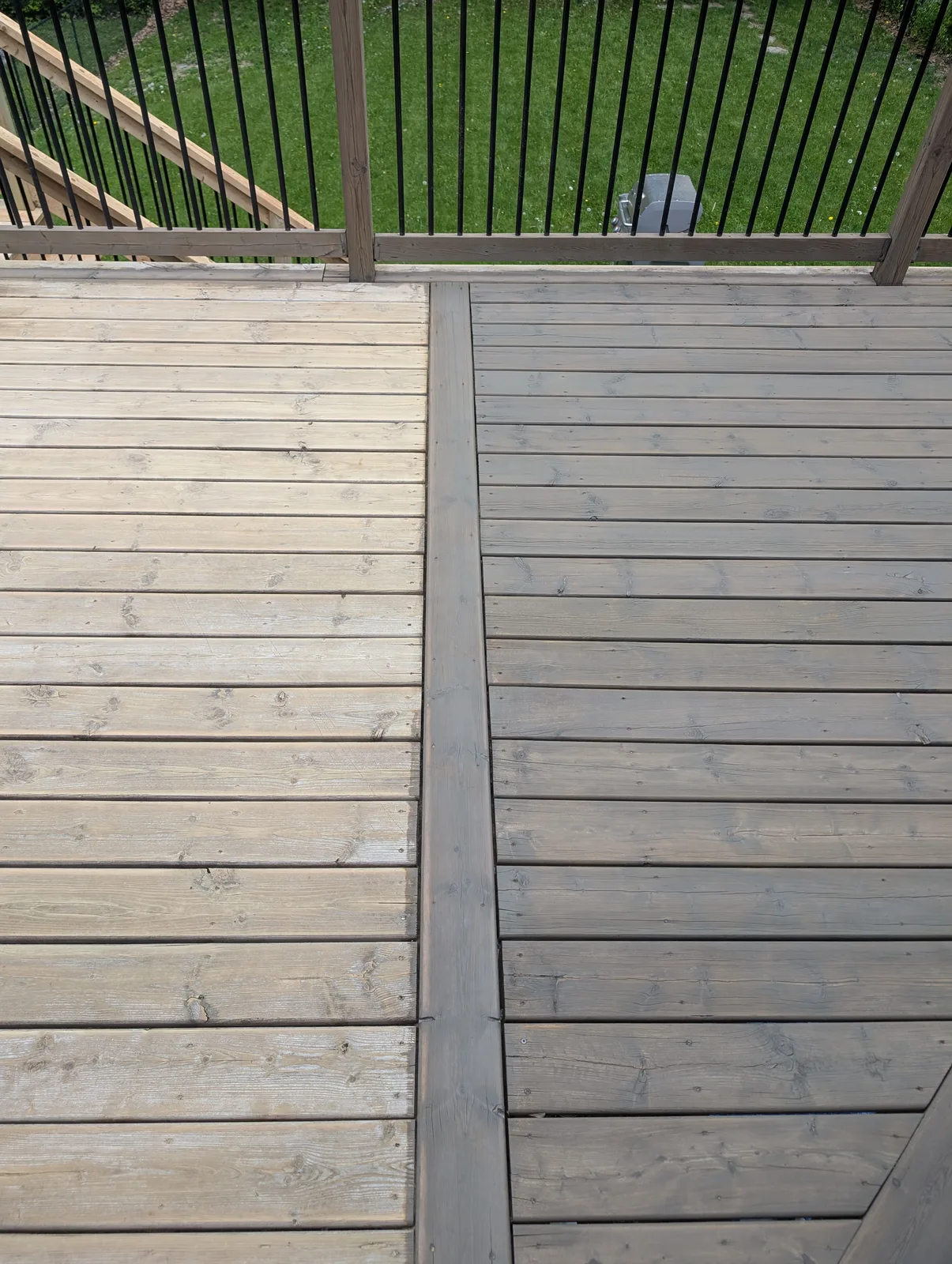Deck staining project by 705 Painters in the Barrie area